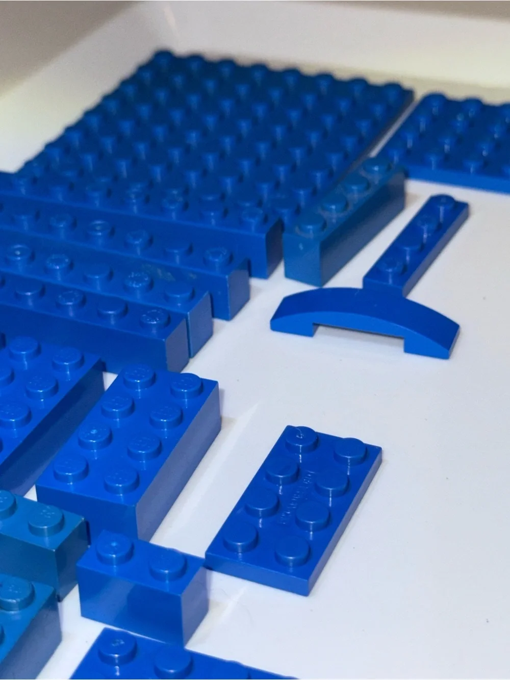 LEGO blue blocks planks pieces parts blocks lot